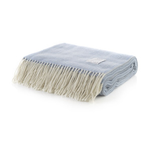 Меринос одеяло в светло синьо